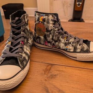 Camouflage High-Top Sneakers